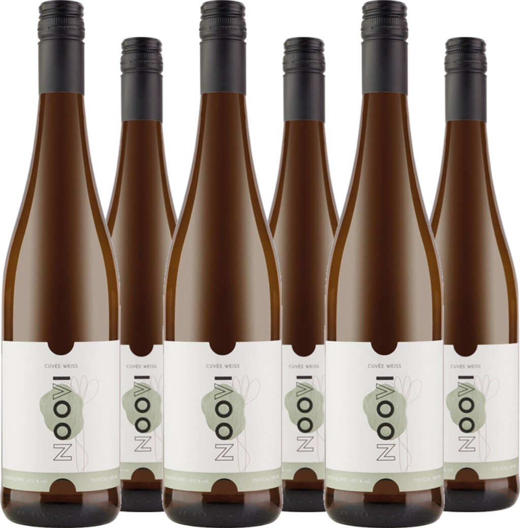 6er Vorteilspaket NOOVI Cuvée Weiss - alkoholfreier Wein