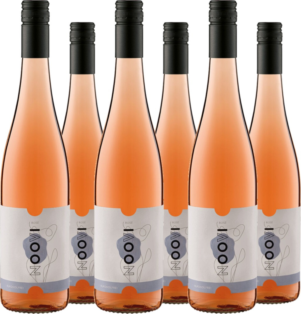 6er Vorteilspaket NOOVI Rosé - alkoholfreier Wein