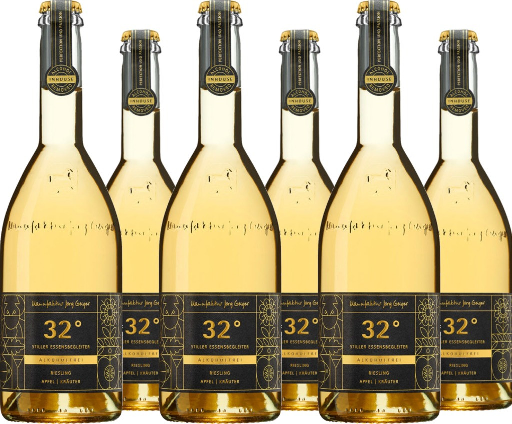 6er Vorteilspaket 32 Grad - Riesling Apfel Kräuter - alkoholfrei