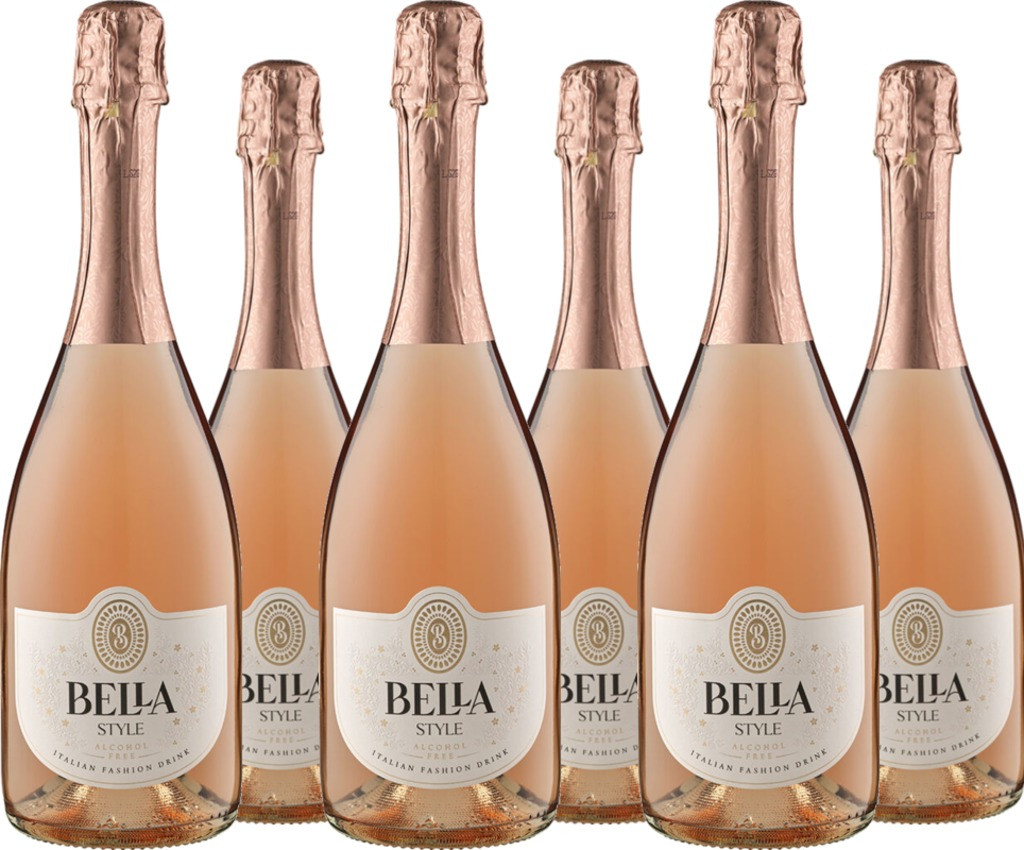 6er Vorteilspaket Bella Style Rosé - Alkoholfrei