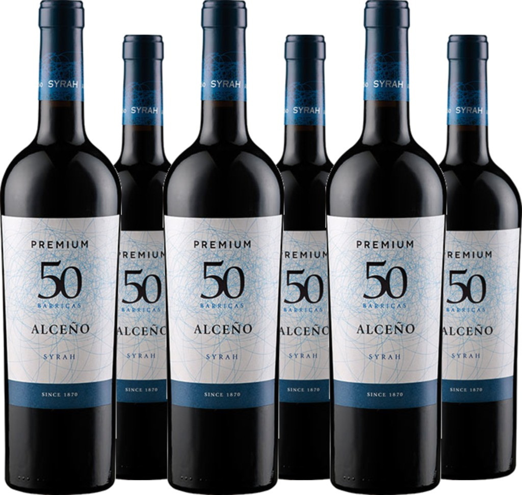 6er Vorteilspaket Alceño Premium 50 Barricas Syrah DO