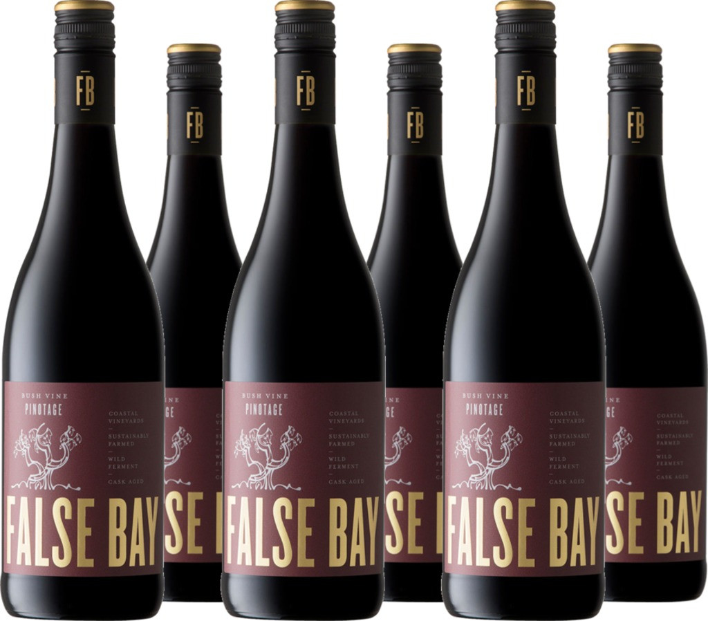 6er Vorteilspaket False Bay Bush Vine Pinotage