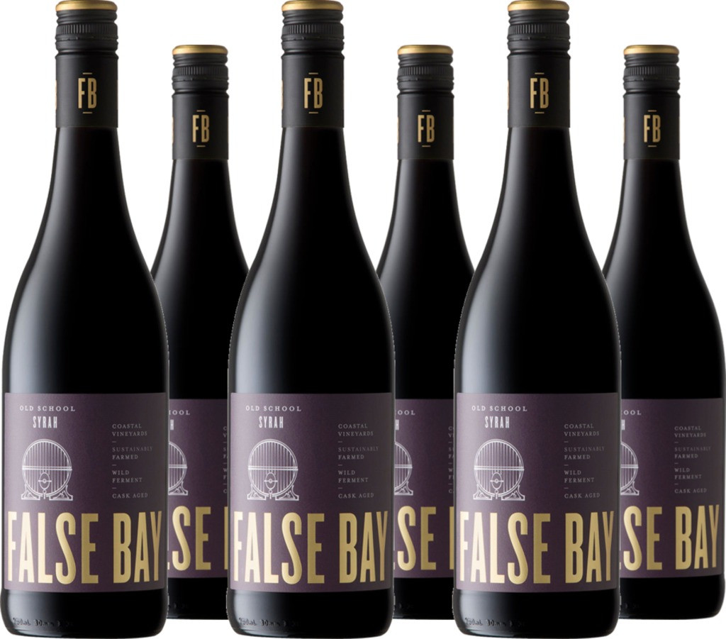 6er Vorteilspaket False Bay Old School Syrah