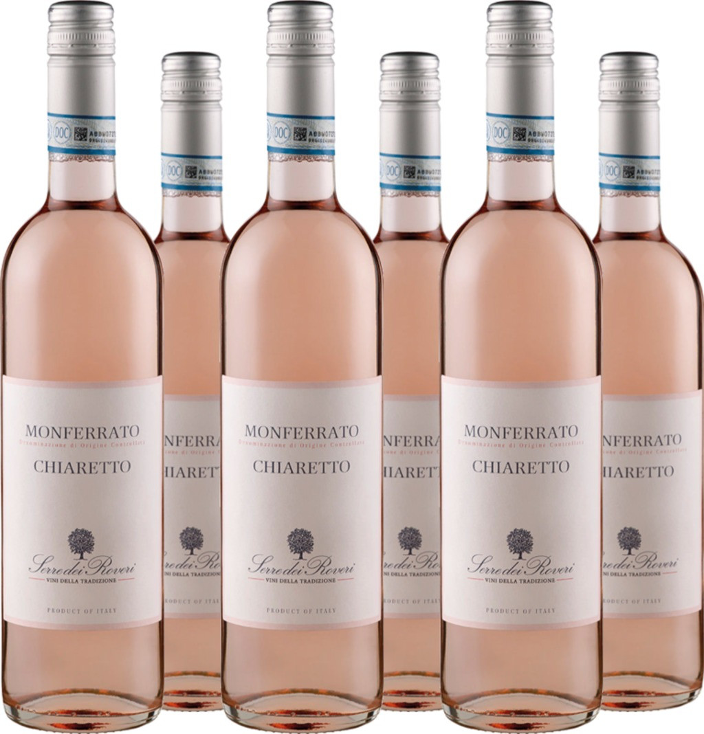 6er Vorteilspaket Serre dei Roveri Monferrato DOC Chiaretto