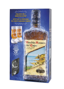 Vecchio Amaro del Capo Gepa Mit 2 Gläser (0,7l)  Caffo 