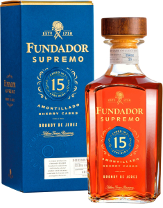 Bodegas Fundador Brandy de Jerez Fundador Supremo Solera Gran Reserva 15 YO