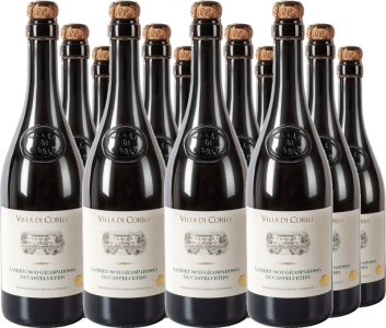 Villa di Corlo 12er Vorteilspaket Lambrusco Grasparossa DOC Secco Tappo R. Vino Frizzante