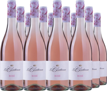 Le Contesse 12er Vorteilspaket Rosé Frizzante Marca Trevigiana IGT Le Contesse