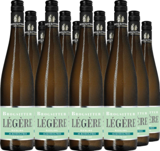 12er Vorteilspaket "Légère" - Riesling alkoholfreier Wein Brogsitter