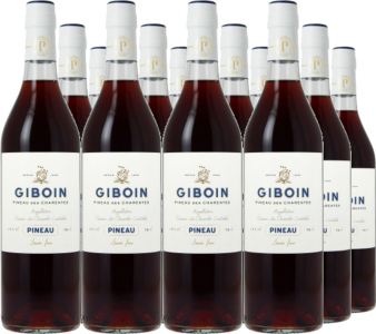 Weingut & Distellerie Giboin Vignoble EARL 12er Vorteilspaket Pineau Rouge 17° Pineau des Charentes AC Francois Giboin - L