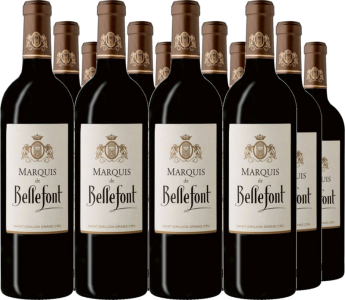 Weingüter Vignobles "K" - Peter Kwok 12er Vorteilspaket Marquis de Bellefont Saint-Émilion Grand Cru AC Château de Bellefont Belcier