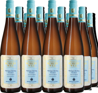12er Vorteilspaket Riesling - VDP. Gutswein Rheingau QbA trocken  & H.J. Brogsitter
