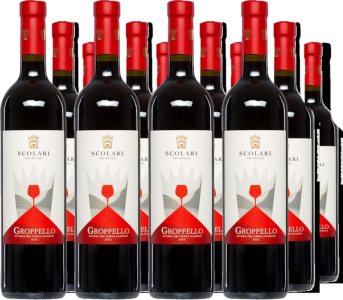 Cantine Scolari 12er Vorteilspaket Groppello Visual Tinto