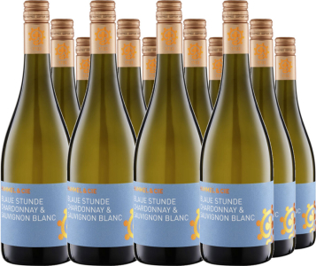 12er Vorteilspaket Blaue Stunde Chardonnay & Sauvignon Blanc