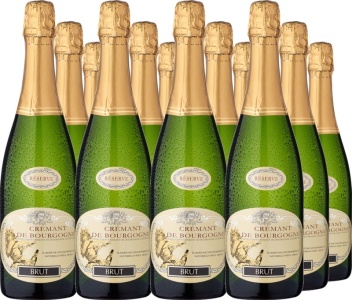 La Compagnie de Burgondie 12er Vorteilspaket Caves de Marsigny Crémant de Bourgogne Brut Réserve AOC