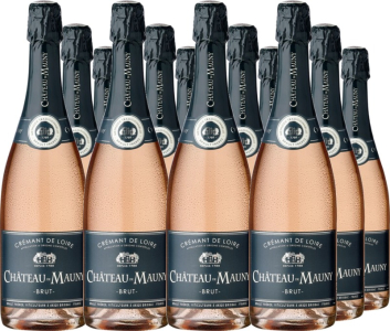 Chat de Mauny 12er Vorteilspaket Cremant de Loire Brut Rose Cremant de Loire AOC