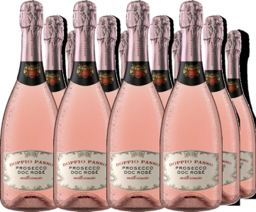 12er Vorteilspaket Doppio Passo Prosecco Rose DOC
