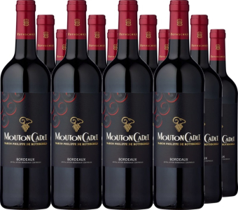 12er Vorteilspaket Mouton Cadet Rouge Bordeaux AOC