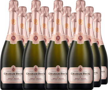 Graham Beck Wines 12er Vorteilspaket Graham Beck Cap Classique Brut Rosé NV
