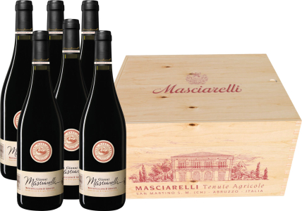 Masciarelli Gianni Masciarelli Montepulciano d’Abruzzo DOC Holzkiste mit 6 Flaschen