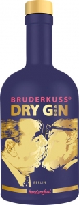 Bruderkuss Gin 46 % , Lila Edition 0,50 Liter, im Etui Bruderkuss Pfalz