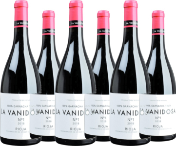 Bodgas d Mateos 6er Vorteilspaket La Vanidosa Nr. 1 Crianza Rioja DOCa