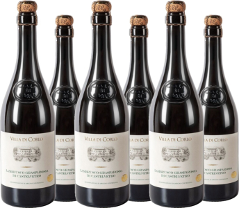 Villa di Corlo 6er Vorteilspaket Lambrusco Grasparossa DOC Secco Tappo R. Vino Frizzante