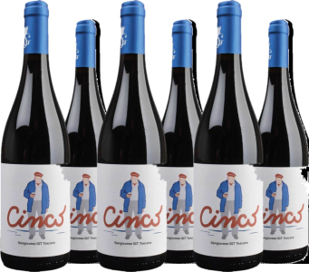 Cantina Gentili 6er Vorteilspaket Cinco Sangiovese IGT Toscana