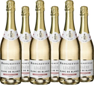 6er Vorteilspaket Légère Blanc de Blancs trocken Schäumendes Getränk aus entalkoholisiert Brogsitter