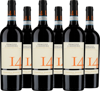 6er Vorteilspaket Primitivo di Manduria DOC 14 Contessa Marina