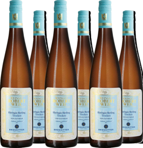 6er Vorteilspaket Riesling - VDP. Gutswein Rheingau QbA trocken  & H.J. Brogsitter