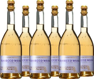 6er Vorteilspaket Teasecco Weiss Grüntee / Wiesenobst / Pfirsich alkoholfrei prickelnd Manufaktur Jörg Geiger