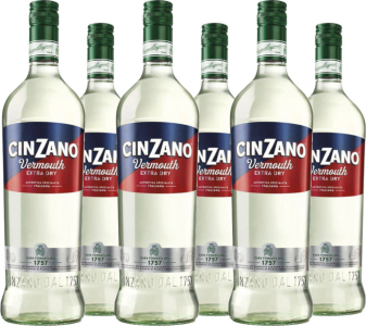 6er Vorteilspaket Cinzano Vermouth Extra Dry