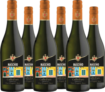 6er Vorteilspaket Calle d'Oro Secco Bianco Frizzante Maschio Veneto IGT