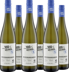 Das ist 100% Sachsen 6er Vorteilspaket Weissburgunder trocken