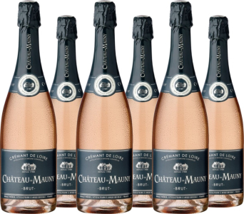 Chat de Mauny 6er Vorteilspaket Cremant de Loire Brut Rose Cremant de Loire AOC